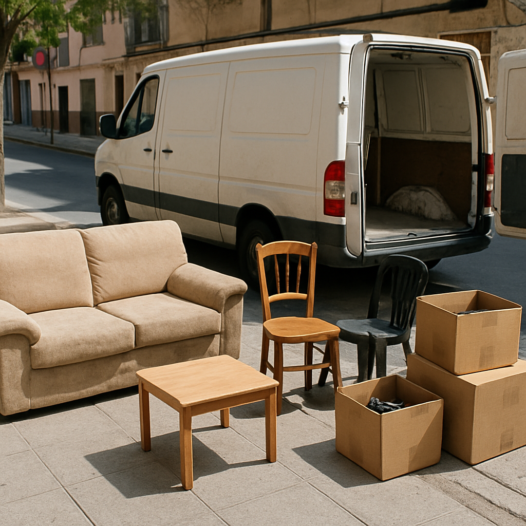 Muebles y enseres en buen estado recogidos para reutilización